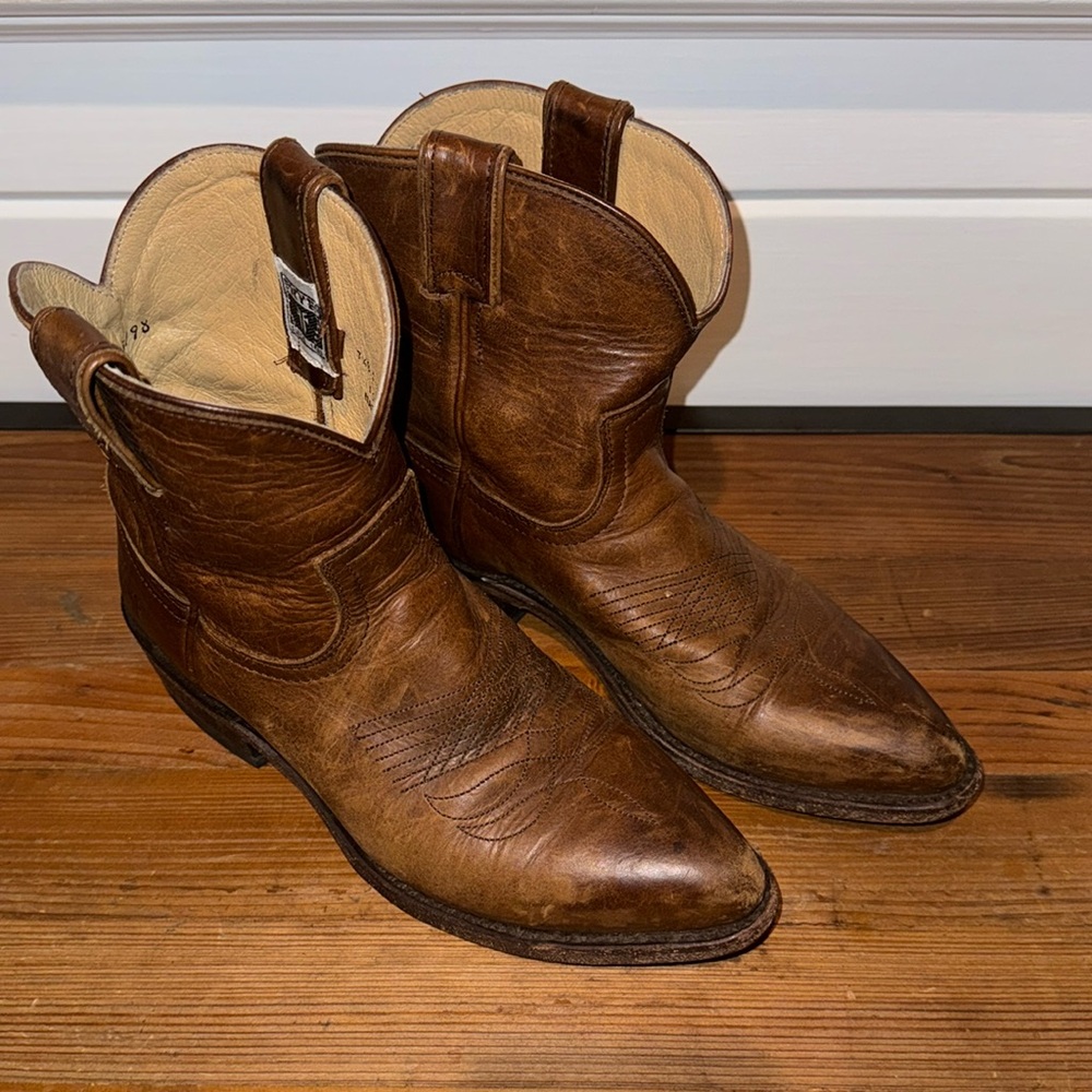 Frye Brown Leather Ankle Boots